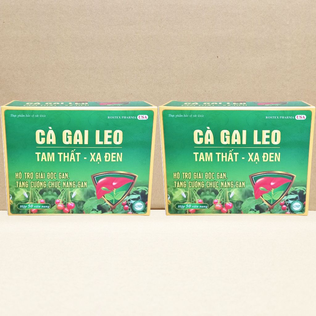Combo 2 Hộp Cà Gai Leo Tam Thất - Xạ Đen Vỉ - Rostex - Vinaphar - Vitamin Chữa Lành
