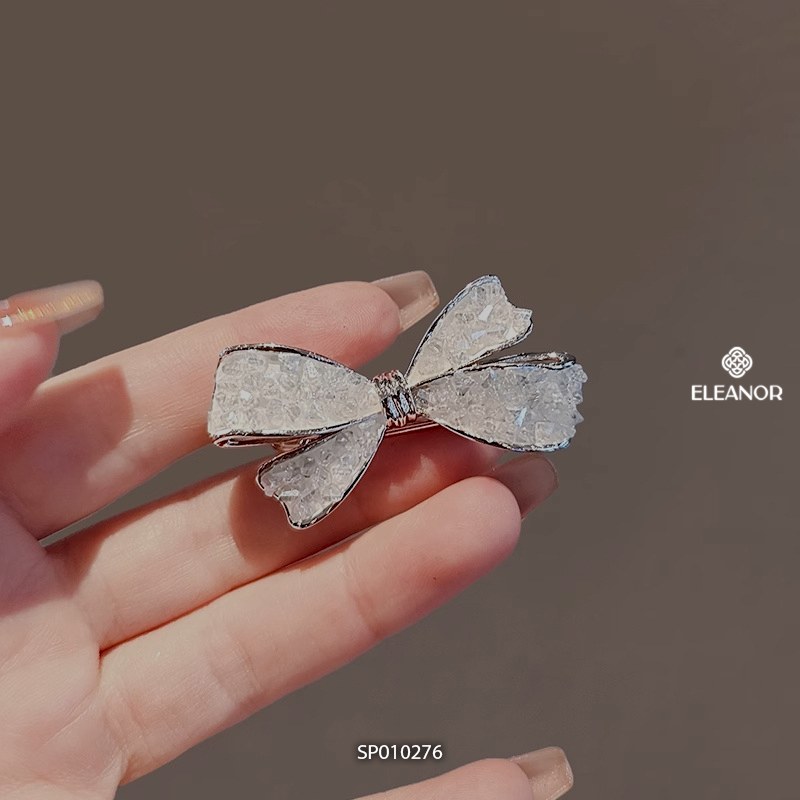 Kẹp tóc nữ Eleanor Accessories hình nơ đính đá lấp lánh phụ kiện tóc kẹp tóc mini 10276
