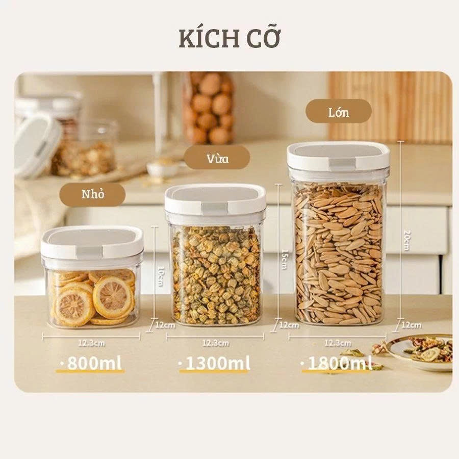 Hộp Trữ Sữa Bột Chống Ẩm, Hộp Đựng Sữa, Bảo Quản Thực Phẩm Khô Kín Khí Kèm Thìa Và Thanh Gạt