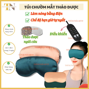 Túi chườm mắt thảo dược ngải cứu | Túi chườm mắt điện | Túi chườm mắt ngải cứu cắm điện trực tiếp giảm mệt mỏi, thư giãn