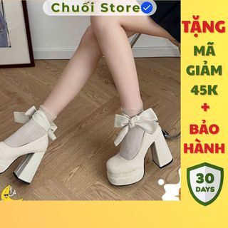 Giày cao gót nữ da PU tổng hợp dệt vải đế cao su dễ mang thuận tiện dễ đi êm chân