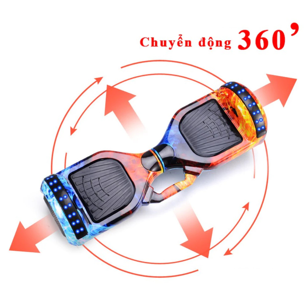 Xe Điện Cân Bằng 2 Bánh Lớn 6.5 inch Tặng miếng bảo vệ, Dành Cho Người Lớn Và Trẻ Em, Bảo Hành 2 Năm