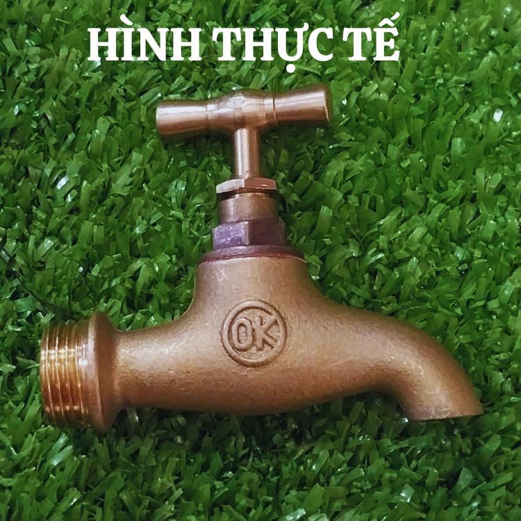 Van nước gắn hồ bằng đồng thau cổ điển ren 21mm