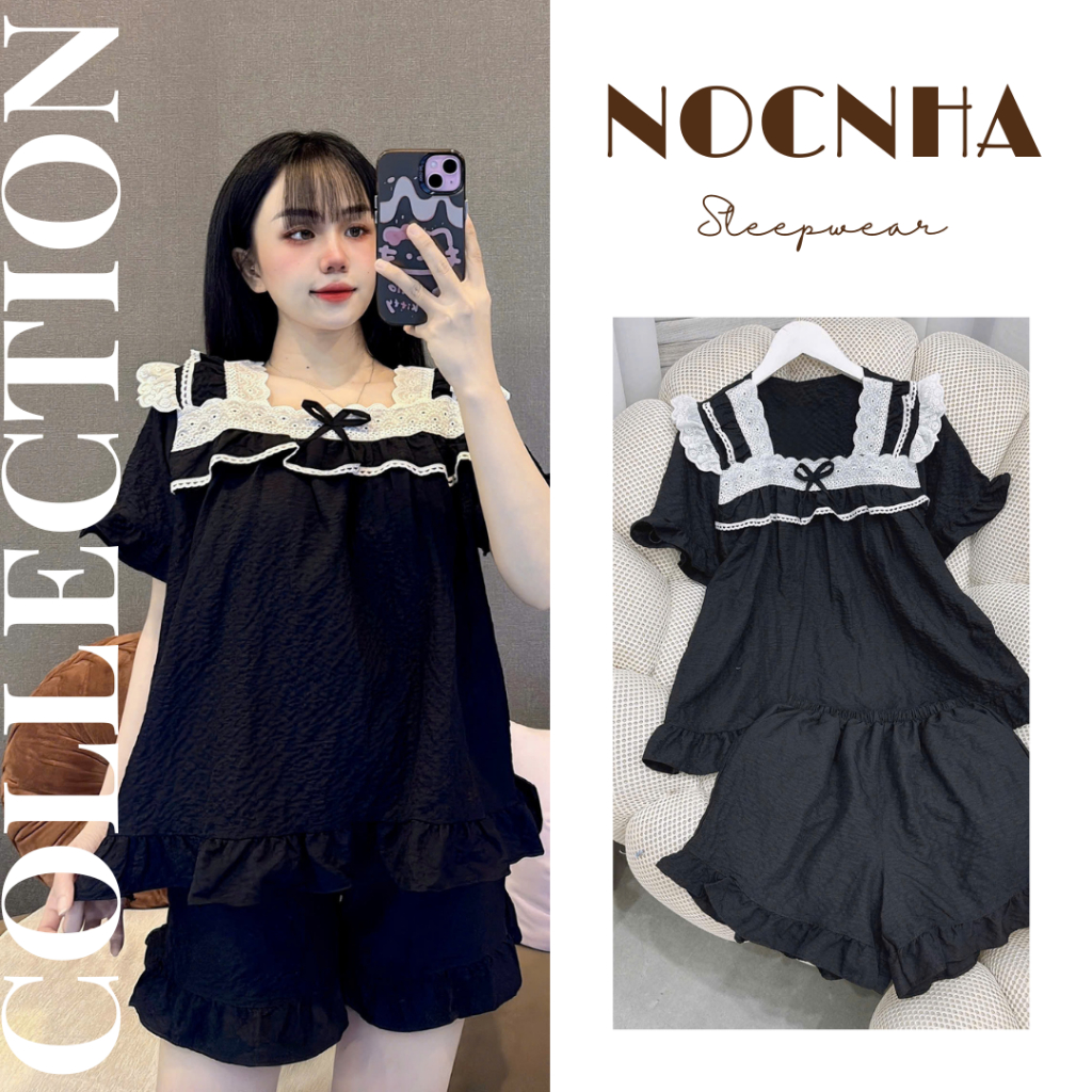 Bộ đũi xốp đùi cổ vuông – NocnhaSleepwear (40-60kg)