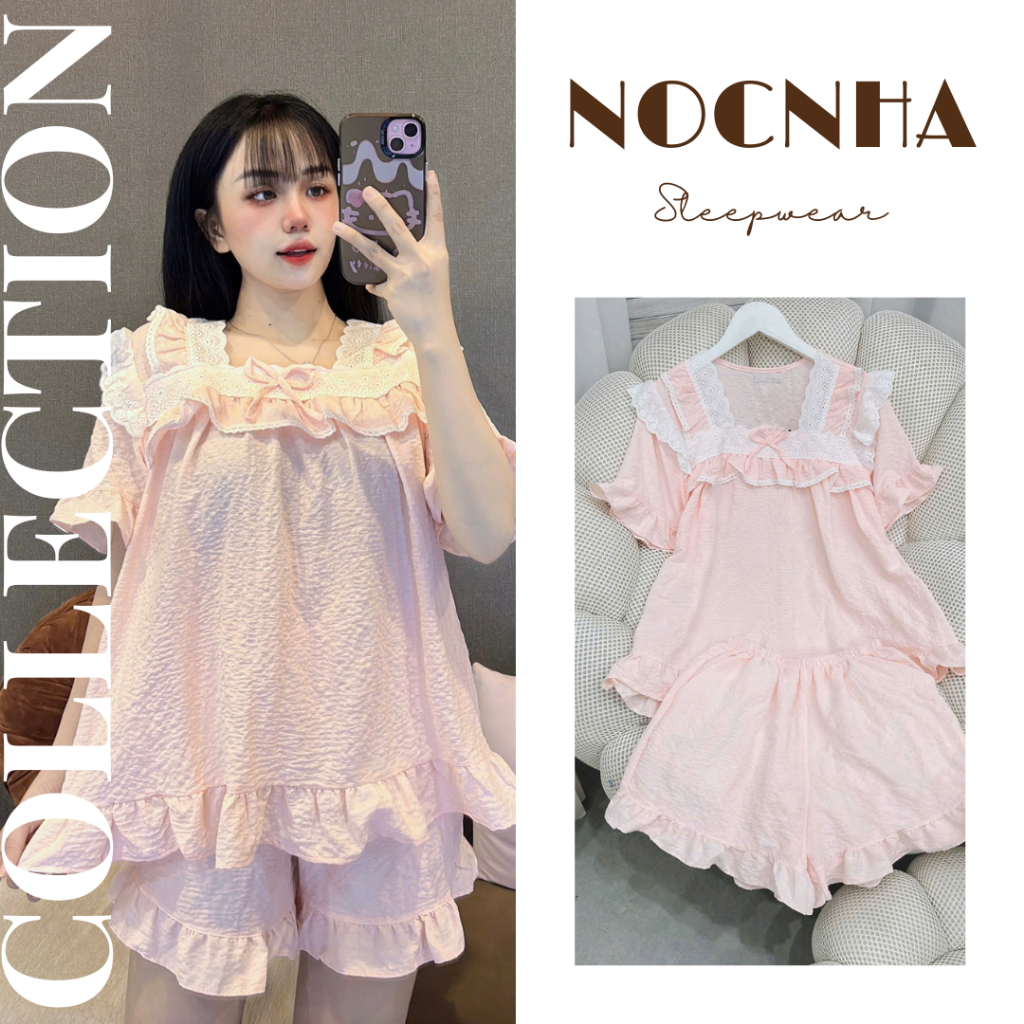 Bộ đũi xốp đùi cổ vuông – NocnhaSleepwear (40-60kg)