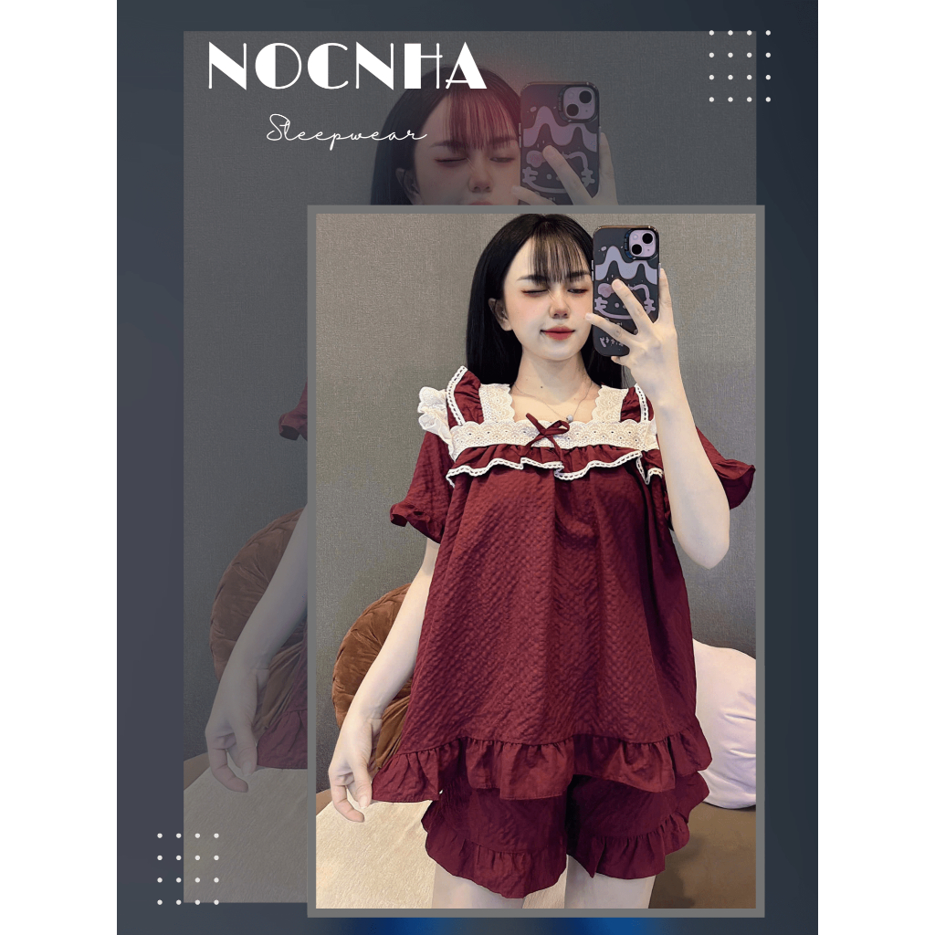 Bộ đũi xốp đùi cổ vuông – NocnhaSleepwear (40-60kg)