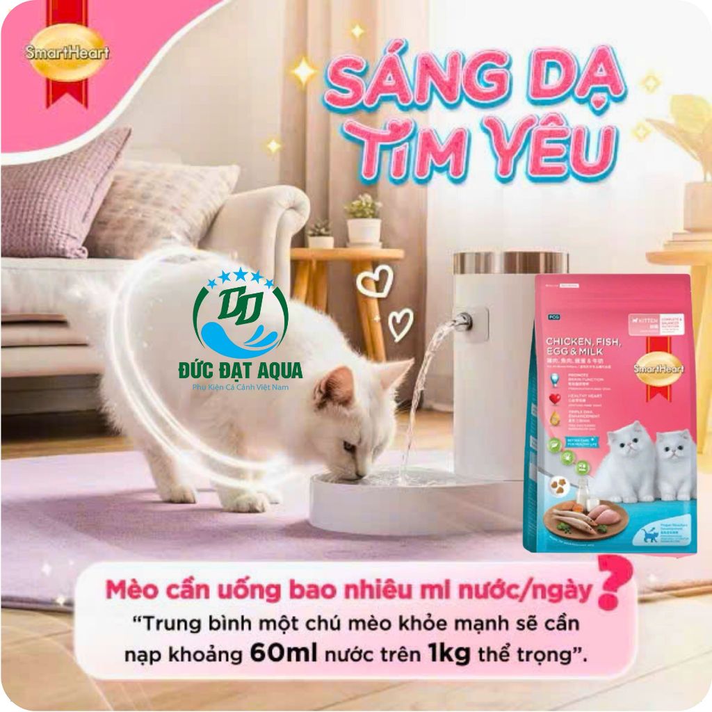 Thức Ăn Cho Mèo Con Hạt Smartheart Kitten Gà Cá Trứng Sữa 1.1Kg hỗ trợ tiêu hóa, lông mượt cho mèo 2