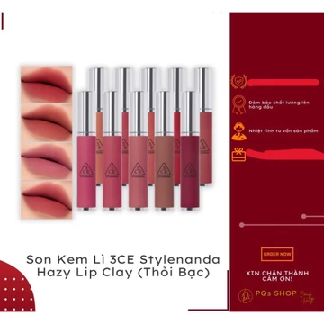 Son Kem Lì 3CE Stylenanda Hazy Lip Clay (Thỏi Bạc)