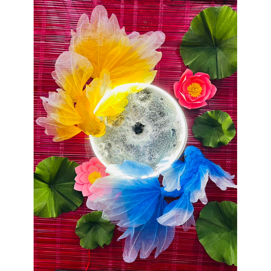 Cặp cá chép khổng lồ trang trí trung thu ( 2 con không gồm trăng)