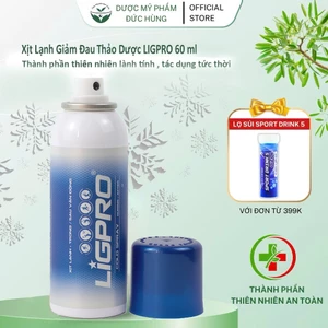 Chai Xịt Lạnh Giảm Đau Thảo Dược LIGPRO Giảm Đau Chấn Thương Thể Thao, Giảm Căng Cơ 160ml