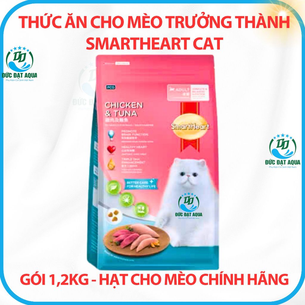 Thức ăn cho mèo TRƯỞNG THÀNH Smartheart Cat - gói 1,2kg - hạt cho mèo CHÍNH HÃNG siêu ngon 9