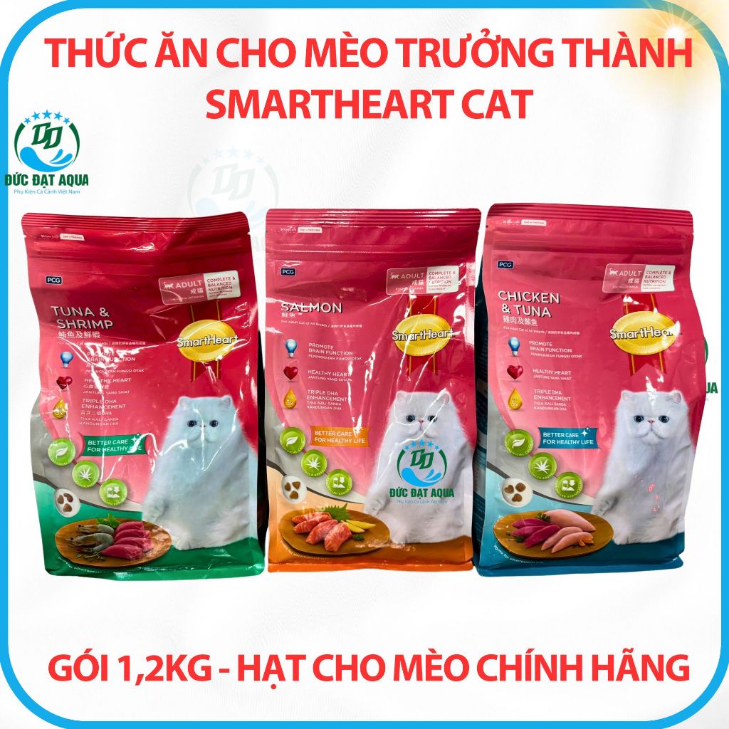 Thức ăn cho mèo TRƯỞNG THÀNH Smartheart Cat - gói 1,2kg - hạt cho mèo CHÍNH HÃNG siêu ngon 6
