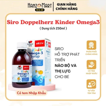 Siro omega 3 cho bé Doppelherz Kinder Omega-3 Syrup hỗ trợ phát triển não bộ và thị lực cho bé