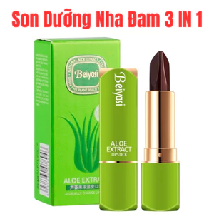 Son dưỡng nha đam 3 in1, dưỡng ẩm, lâu trôi, khử thâm môi, son dưỡng môi