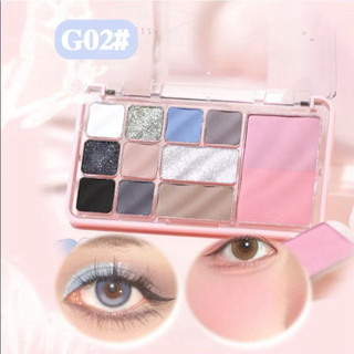 [GOGOTALES] Bảng phấn mắt má tạo khối 12 ô 4 in 1 GOGO TALES Heart Racing nhũ sáng mịn GT724 14.6g