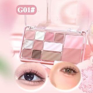 [GOGOTALES] Bảng phấn mắt má tạo khối 12 ô 4 in 1 GOGO TALES Heart Racing nhũ sáng mịn GT724 14.6g