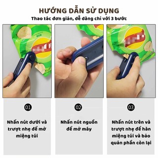 Máy hàn nhiệt mini cầm tay đa năng hàn túi nhựa và cắt miệng túi tiện lợi