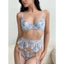 CHARLOTTE - DAHLIA BLUE SET - Set nội y áo ngực phối hoa gợi cảm