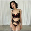 CHARLOTTE - CHÉRIE SET - Set đen phối nơ đỏ sexy