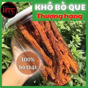 Khô bò que Hồng Ngự cao cấp nhà làm, thịt bò khô chất lượng số 1 cay dai mềm, đồ ăn vặt HTC Food