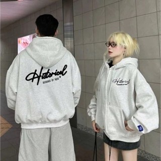 Áo Hoodie Zip / hoodie Nam Nữ Historical Màu Xám, Form Rộng Unisex, Thiết Kế In Chữ Cực Đẹp 2025