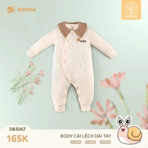 Bộ Body Cotton DOKMA Cài Lệch Dài Tay Cho Bé DB3067 DB3360