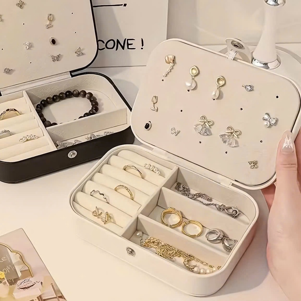 Hộp trang sức mini kích thước nhỏ gọn tiện lợi mang theo khi đi du lịch