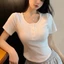 Áo thun babytee nữ phối 3 cúc cài dáng ôm body siêu tôn giáng fresize 38-55kg