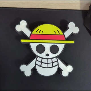 Logo one piece - Mũ rơm in 3D decor trang trí 16x14 cm