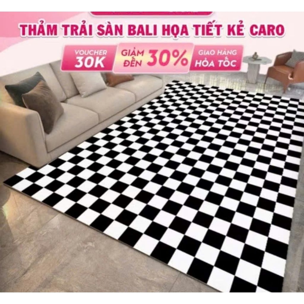 Thảm trải sàn Bali 5d trang trí phòng khách ,phong cách hiện đại mẫu kẻ ...