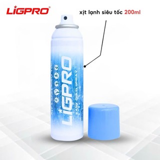 Chai Xịt Lạnh Giảm Đau Siêu Tốc LIGPRO Giảm Đau Chấn Thương Sơ Cứu Thể Thao 200ml