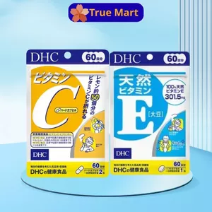 Combo viên uống vtm E + vtm C ( 60 ngày) hỗ trợ giúp trắng sáng da, mờ thâm, cải thiện da