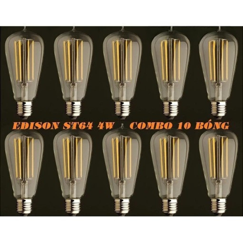 Combo 10 bóng đèn Edison ST64 E27 | Shopee Việt Nam