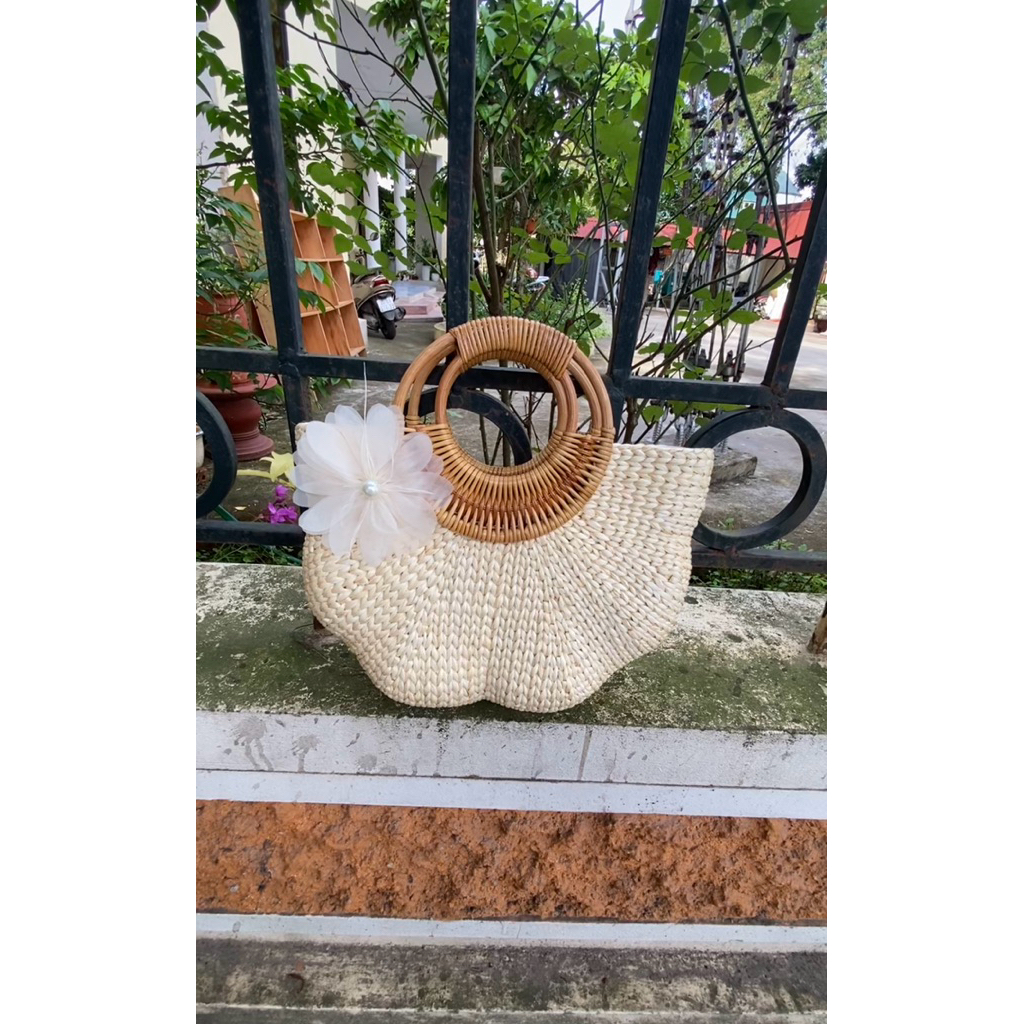 Túi lục bình gắn ruy băng ⚡️ Cực Hot ⚡️ sản phẩm được Đan tỉ mỉ hàng loại 1