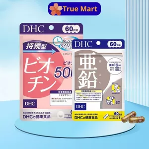 Combo Kẽm DHC 60 Viên & Biotin DHC 60 Viên Nhật Bản hỗ trợ giảm rụng tóc, kich mọc tóc, tốt cho đề kháng