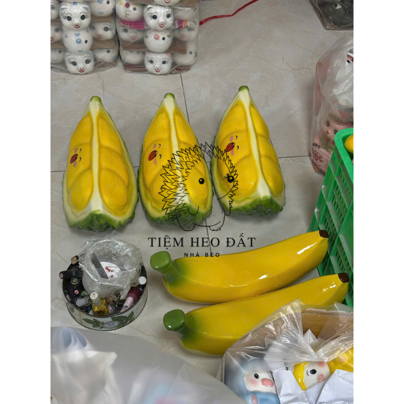 Heo Đất Hình Trái Sầu Dễ Thương – Gốm Sứ Bát Tràng – Hộp Tiết Kiệm Mini