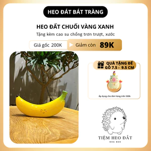 Heo Đất Hình Quả Chuối Vàng Xanh – Gốm Sứ Bát Tràng – Hộp Tiết Kiệm Siêu Dễ Thương