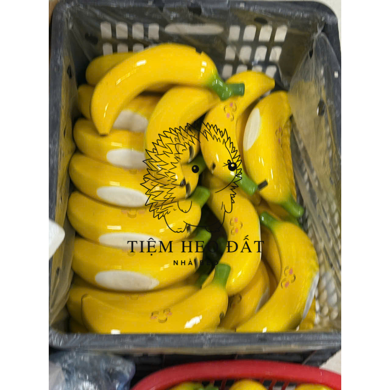 Heo Đất Hình Quả Chuối Vàng Xanh – Gốm Sứ Bát Tràng – Hộp Tiết Kiệm Siêu Dễ Thương
