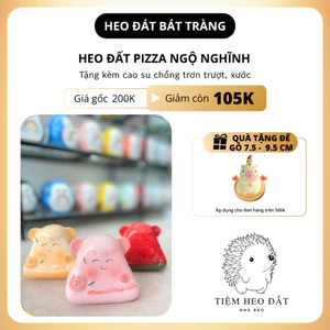 Heo Đất Pizza Ngộ Nghĩnh – Gốm Sứ Bát Tràng – Hộp Tiết Kiệm Dễ Thương Cho Bé & Người Lớn