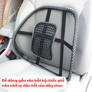 Tấm tựa lưng ghế ô tô – văn phòng | Đai giảm đau nhức mỏi lưng, bảo vệ cột sống, thoáng khí dễ chịu