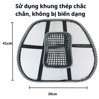 Tấm tựa lưng ghế ô tô – văn phòng | Đai giảm đau nhức mỏi lưng, bảo vệ cột sống, thoáng khí dễ chịu