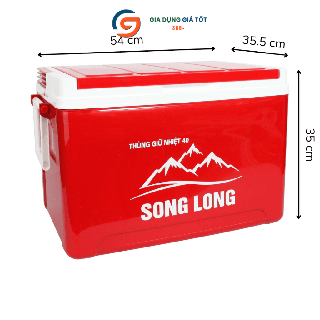 Thùng giữ nhiệt 40L Song Long - thùng đá du lịch, dã ngoại, cắm trại, giữ lạnh thực phẩm nước uống
