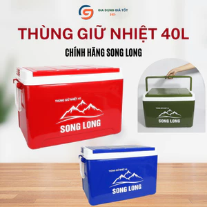 Thùng giữ nhiệt 40L Song Long - thùng đá du lịch, dã ngoại, cắm trại, giữ lạnh thực phẩm nước uống