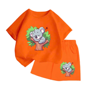 Set Bộ Cotton Cho Bé – Hình Gấu Koala Ngủ Trên Cây Đáng Yêu, Chất Vải Mềm Mịn, Thoáng Khí (M 248)