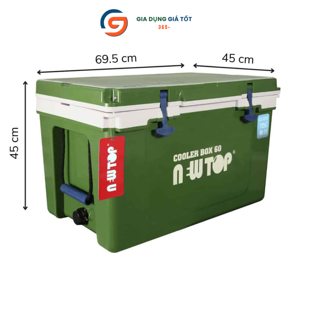 Thùng đựng đá giữ nhiệt 60L Song Long - thùng đá lớn bảo quản thực phẩm dùng cho quán ăn, nhà hàng