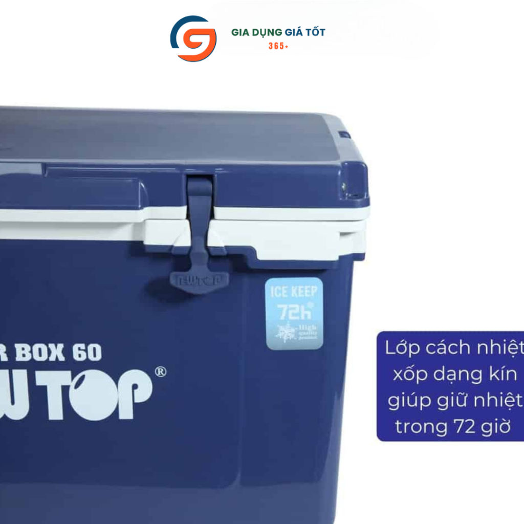 Thùng đựng đá giữ nhiệt 60L Song Long - thùng đá lớn bảo quản thực phẩm dùng cho quán ăn, nhà hàng
