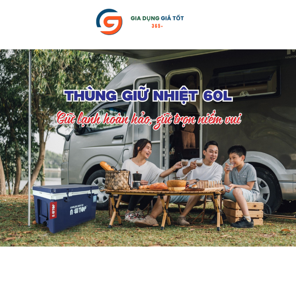 Thùng đựng đá giữ nhiệt 60L Song Long - thùng đá lớn bảo quản thực phẩm dùng cho quán ăn, nhà hàng
