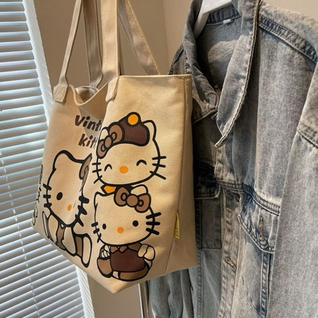 Túi hello kitty mèo túi đeo vai đi học đi chơi tiện lợi