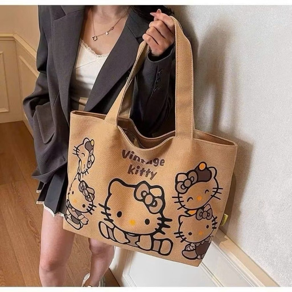 Túi hello kitty mèo túi đeo vai đi học đi chơi tiện lợi