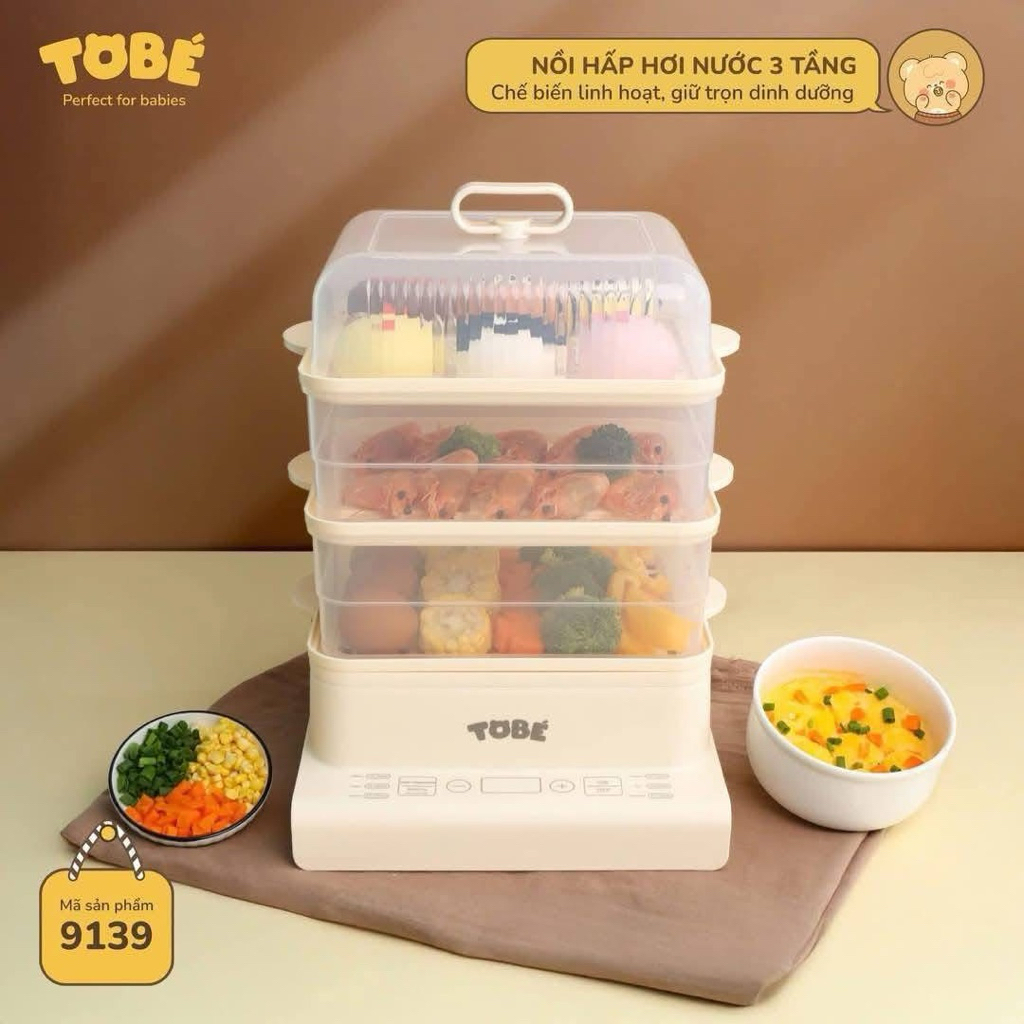 {Hot} Nồi hấp hơi nước 3 tầng Tobe cho cả gia đình